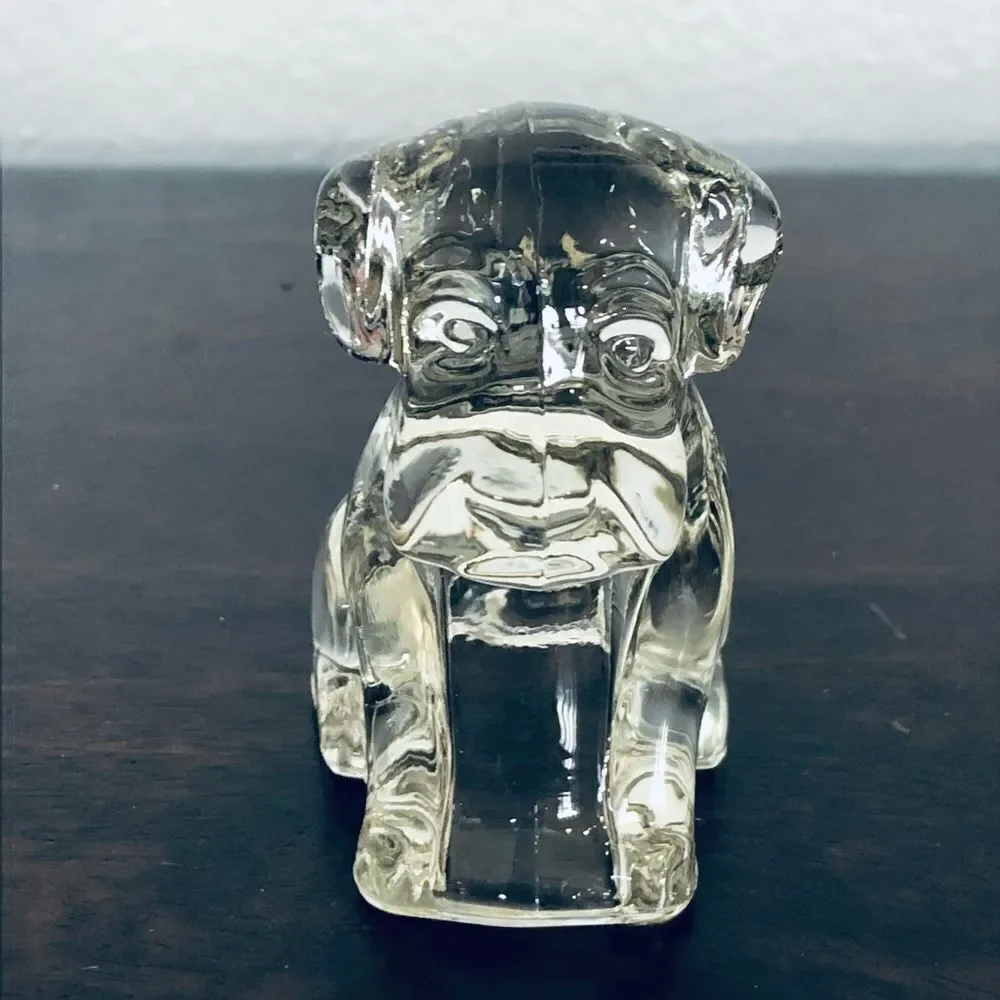 Glass Dog Figurine Decor